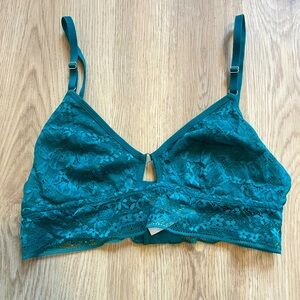🌸SALE 3/$10🌸 Women’s Teal Unlined Lace Bralette - Auden - Small